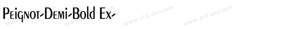 Peignot-Demi-Bold Ex字体转换